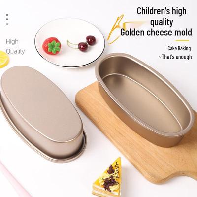 Gold Non-stick Carbon Steel Oval Cheesecake & Bread Mold