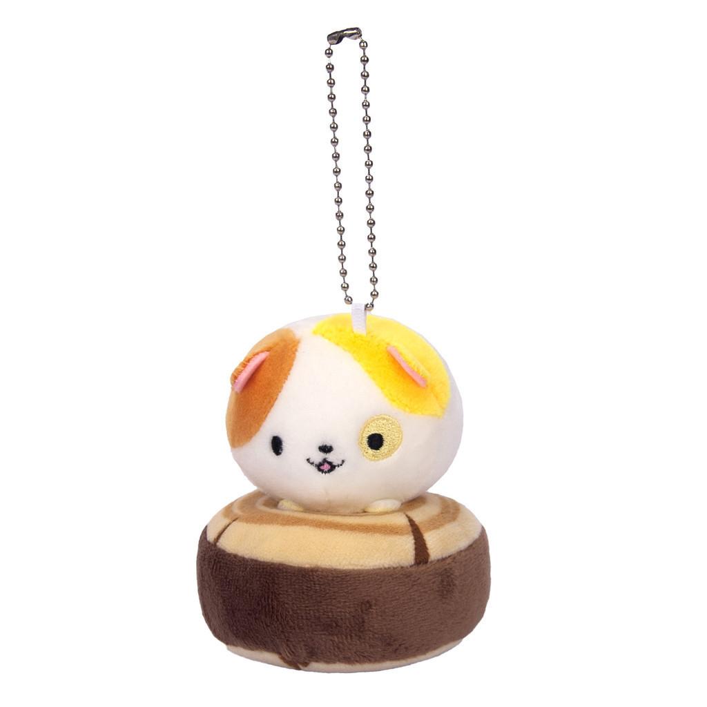 Adorable Cat Plush Doll Keychain Wedding Gift Short Hair Stuffed Animal 10cm