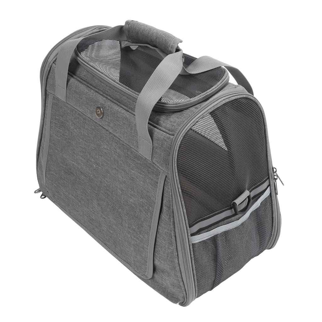 Geantă Transport Câine Capacitate Mare Respirabilă Multifuncțională cu Laterale Moi Transportor Călătorie Animale de Companie pentru