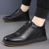The first layer of cowhide winter new men's casual shoes genuine leather velvet thermal cotton shoes men's trendy leather shoes men's shoes soft