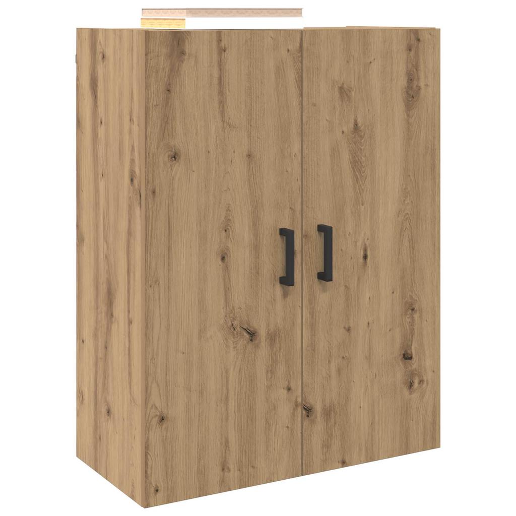 Wall Cabinet Set 2 Pcs Artisan Oak Finish 69.5 X 34 X 90 Cm Engineered Wood