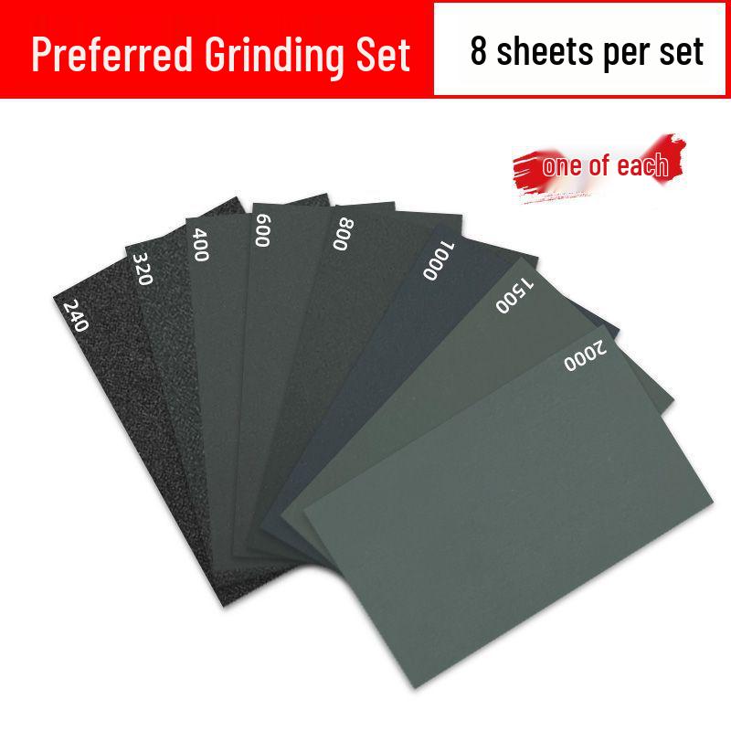Multipurpose Wet Sandpaper Set for Polishing: Car, Jade, Amber, Wood, Metal, Wall, Billiard Cues