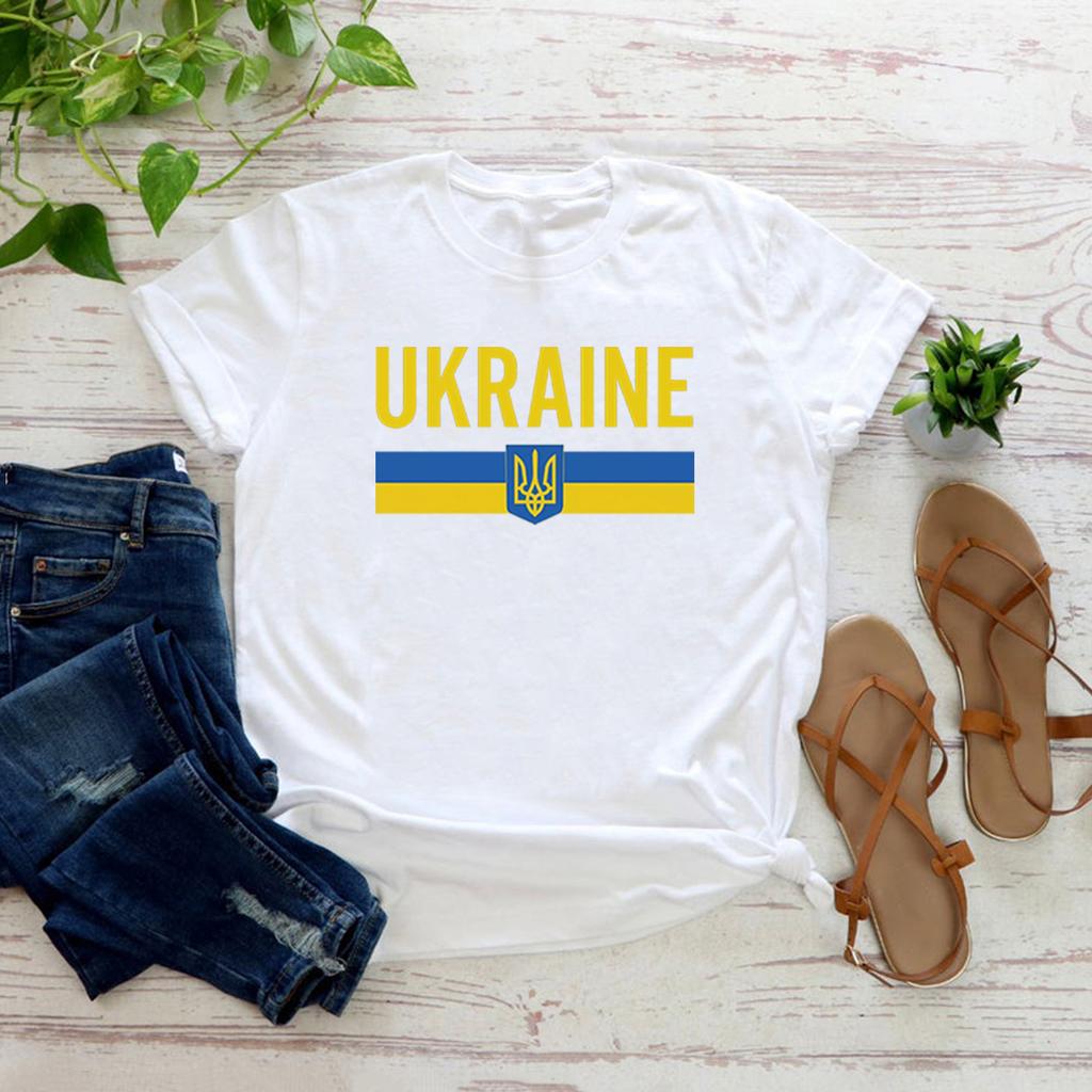 Ukraine Tshirt Ukrainian Flag T Shirt Unisex Women Graphic T Shirts Ukraine Trident Short Sleeve Tee Women Clothes Streetwear Top
