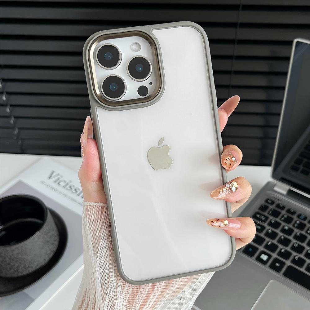 

Desert Titanium Gold metal camera frame phone case for iPhone 16 15 14 13 12 11 Pro Max Plus metal button shockproof hard cover For iPhone 15