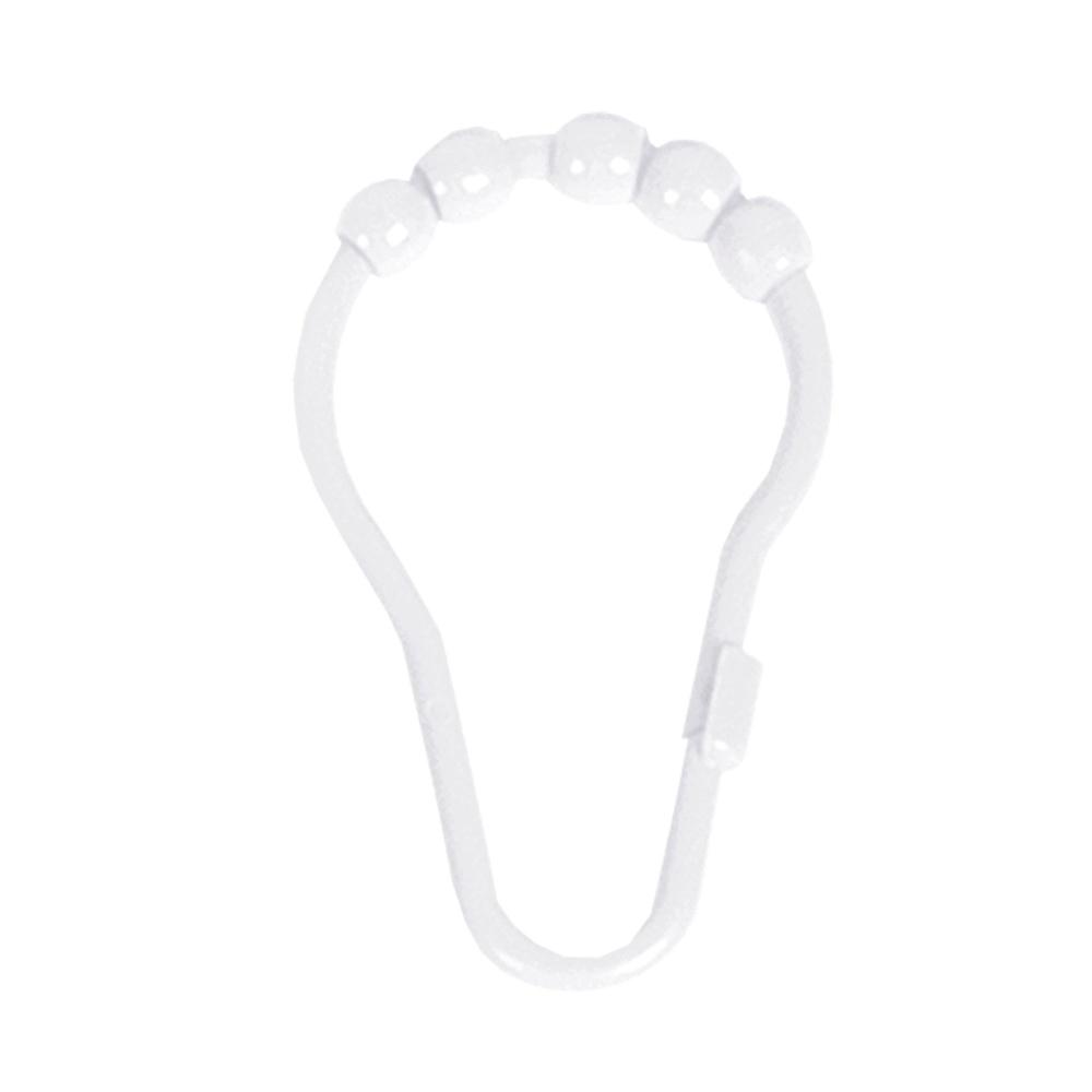 

Rustproof Plastic Shower Curtain Rings Set of 12 Beaded Roller Glide Compatible with Standard Shower Rods Liners Durable White United States