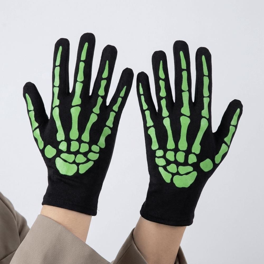 Winddichte Skelettkralenhandschuhe Cosplay-Requisite Skelett Goth Fäustlinge Süße Halloween-Handschuhe Festival