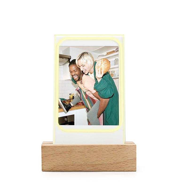 

Acrylic LED Light 3 Inch Picture Holder Vertical Photo Frame Instant Camera Photo Table For Fujifilm Mini Desktop Decoration чистый