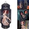1× Skeleton Hand Shape Halloween Funny Spray Doorbell For Halloween Decoration