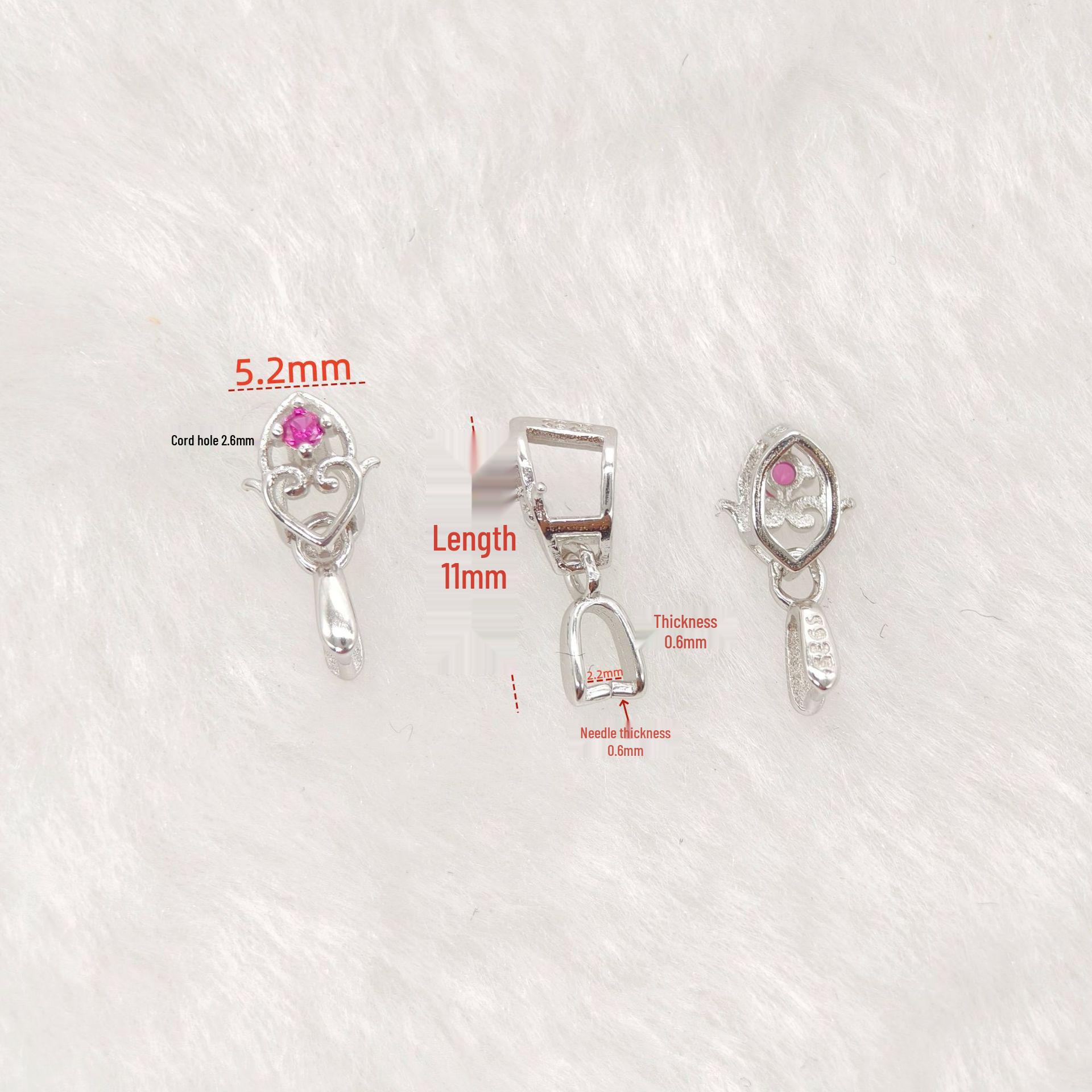 

2025 Jade Pendant & s925 Silver Guanyin Buddha Clip Necklace Accessory платиновий