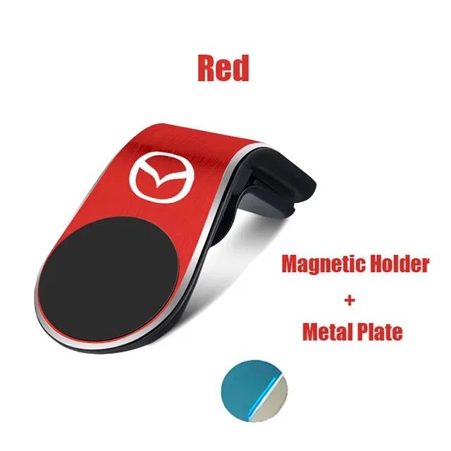 

AAGE1 Car Magnetic L-Type Phone Holder Air Vent Clip Bracket For Mazda 3 5 6 323 626 CX-3 CX-4 CX-5 CX-7 CX-9 Axela 6 RX8 7 M3 MX3 MX5 красный