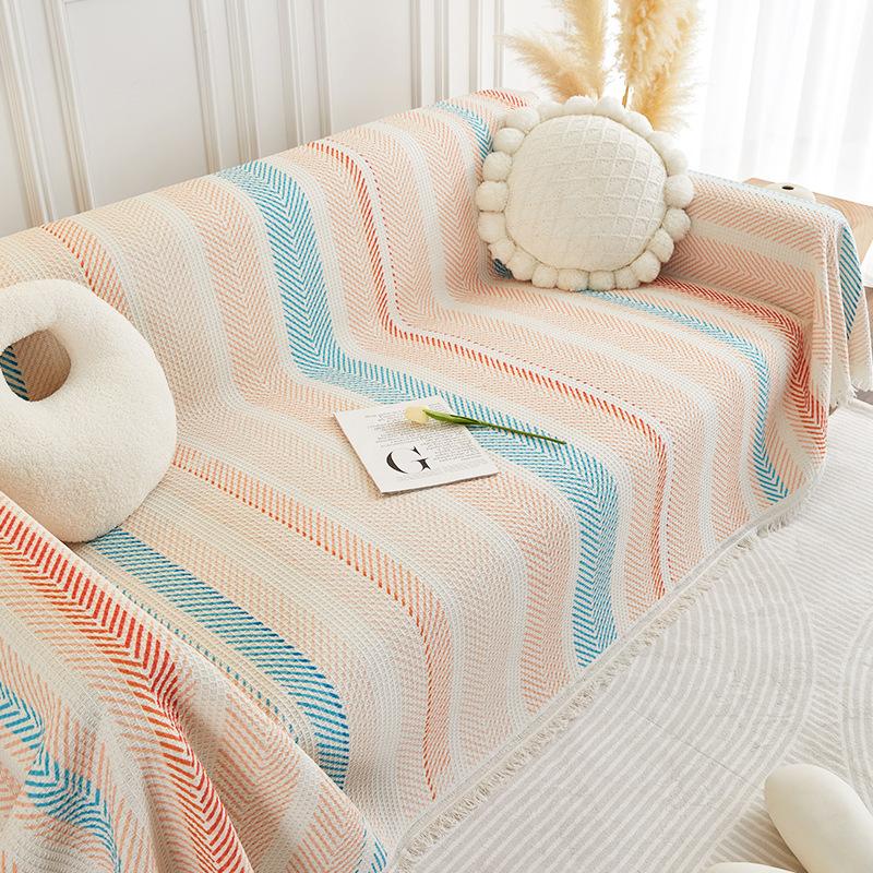 

Chenille Sofa Cover Universal All Seasons Non Slip Blanket Anti Scratch Soft Cushion Protector for Living Room Decor 180*130cm