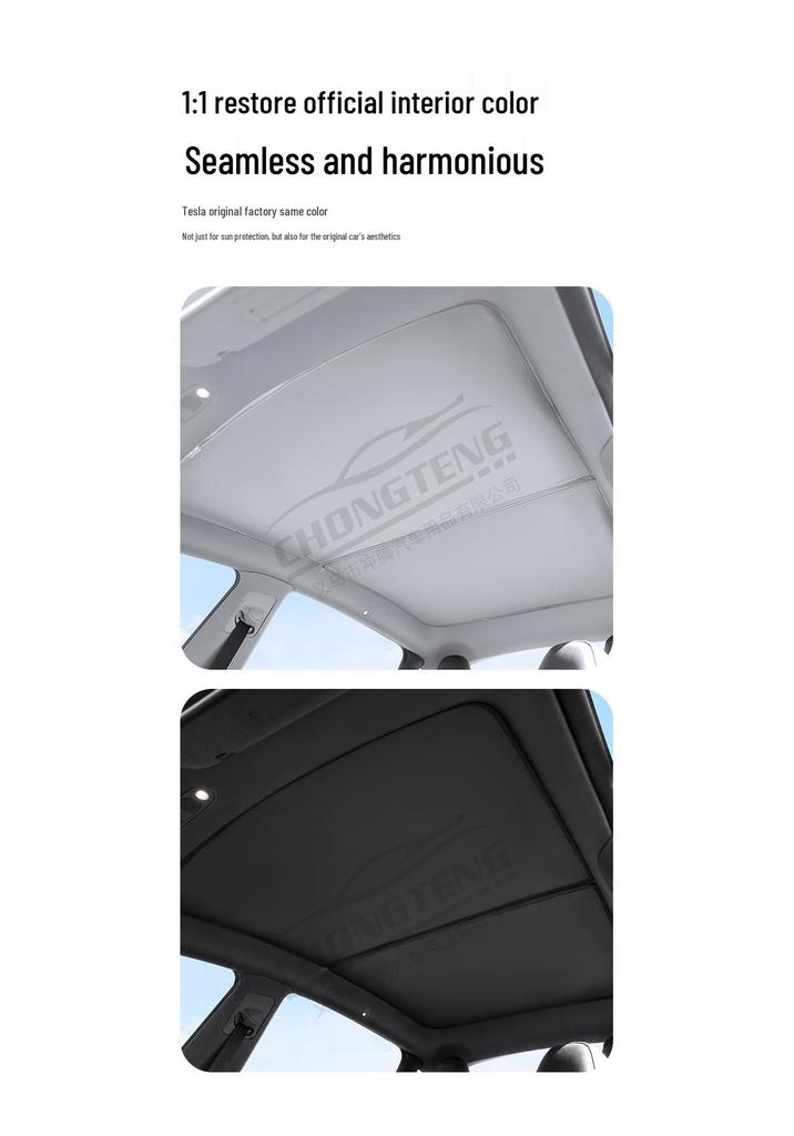 Tesla Model Y/3 Roof Sunshade Insulation