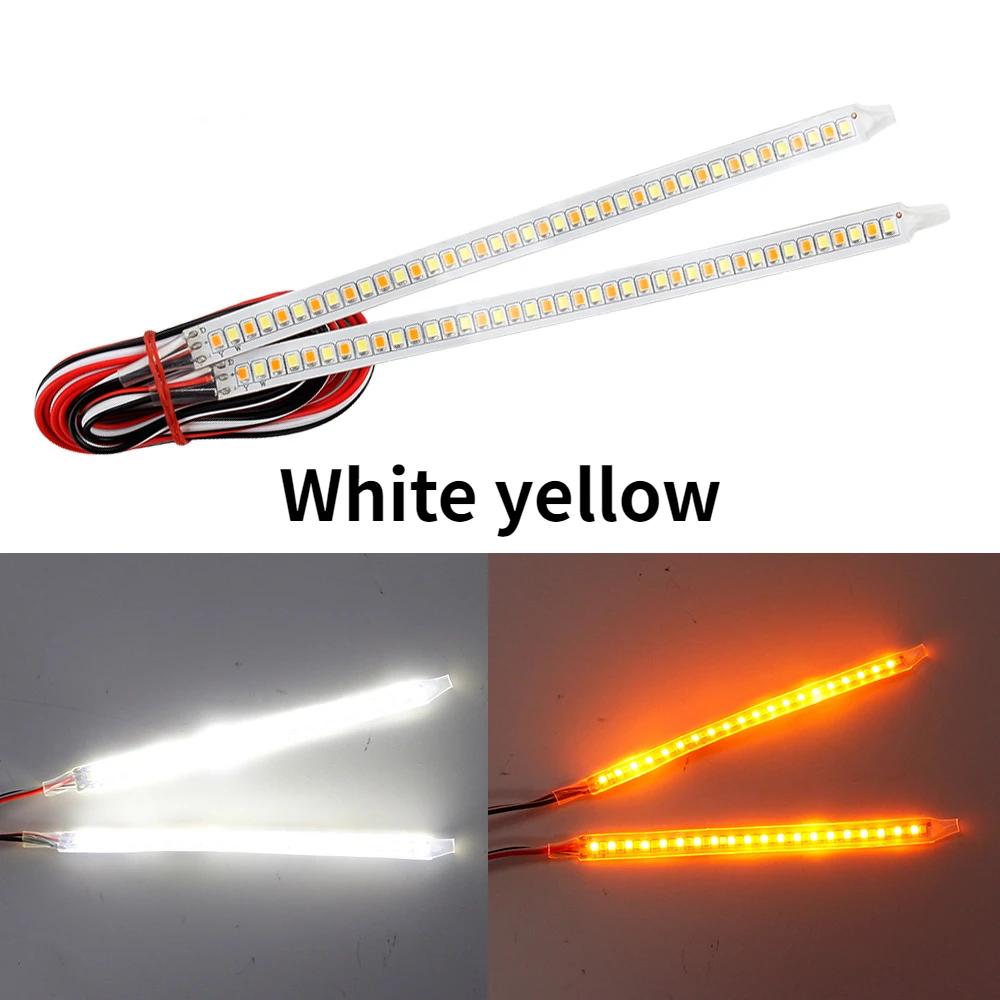 

2 шт. светодиодный индикатор зеркала заднего вида автомобиля DRL Streamer авто фара полоса сигнала поворота текучий источник света автомобильный дневной свет 12 В 14CM