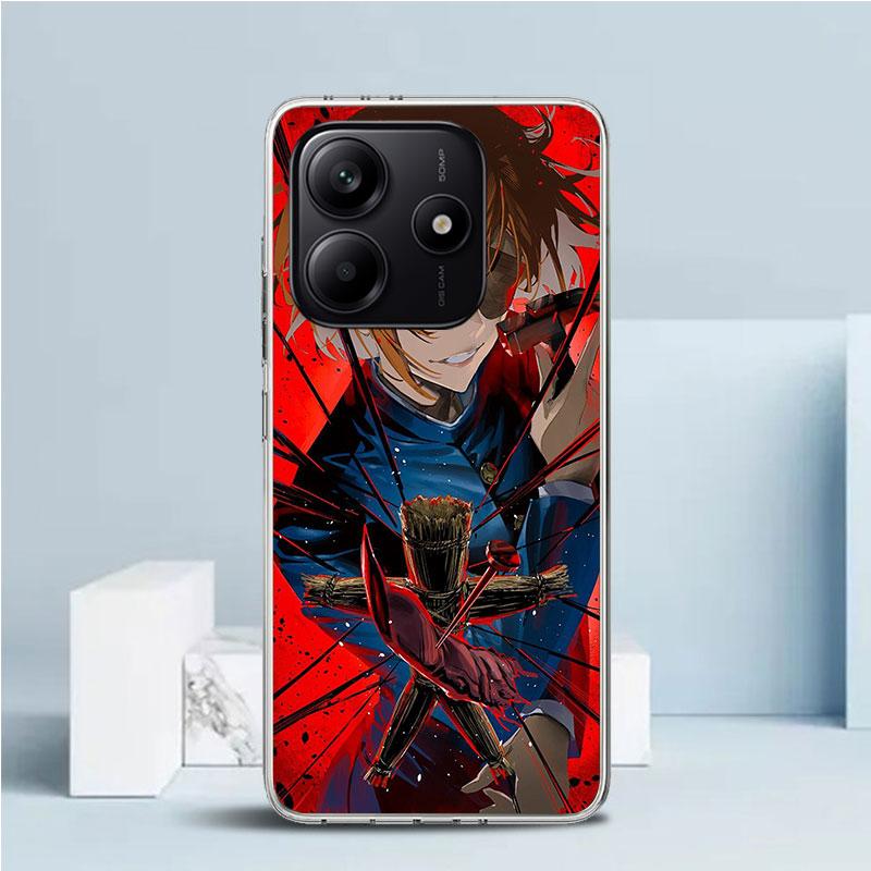 

Kaisen J-Jujutsu Kugisaki Nobara Phone Case For Xiaomi Redmi Note 15 14 14S 13 12S 12 Pro Plus 11S 11 11T 11E 10S 10 + Soft TPU Redmi Note 14 Pro 5G