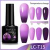 LILYCUTE 7ml Thermal Gel Nail Polish 3 Layers Temperature Shiny Color Changing Semi Permanent Soak Off UV Gel Polish Varnish Base Top Gel Nail Art DIY