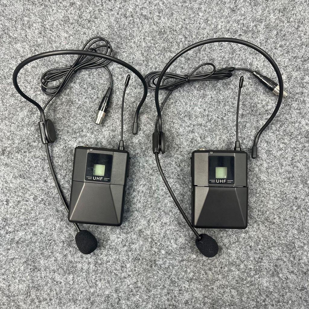 High-End U-Band Infrared Wireless Dual Microphone Lavalier Headset for Conference and Stage Use