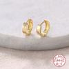 Skutečné stříbrné náušnice 925 pro ženy Minimalistické lesklé kruhové náušnice Kancelářské dámské módní šperky Boucle oreille femme