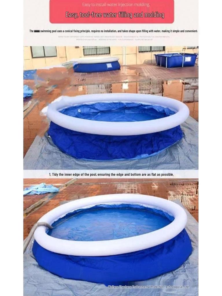 Home Children's Inflatable Water Park: Thickened, Foldable Mat Outdoor Family Swimming Pool
