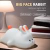 USB Charging Big Face Rabbit Night Light Smart Rabbit Silicone Pat Light Sleep Light Ambient Light Third Gear Adjustable Room Decorative Light