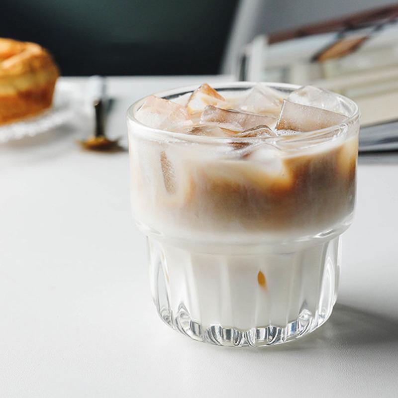 155ml Italienisches Espressoglas Latte Eiskaffee Tasse Flat White Australian White Kaffeetasse Transparent Likör Spirituosen Biergläser