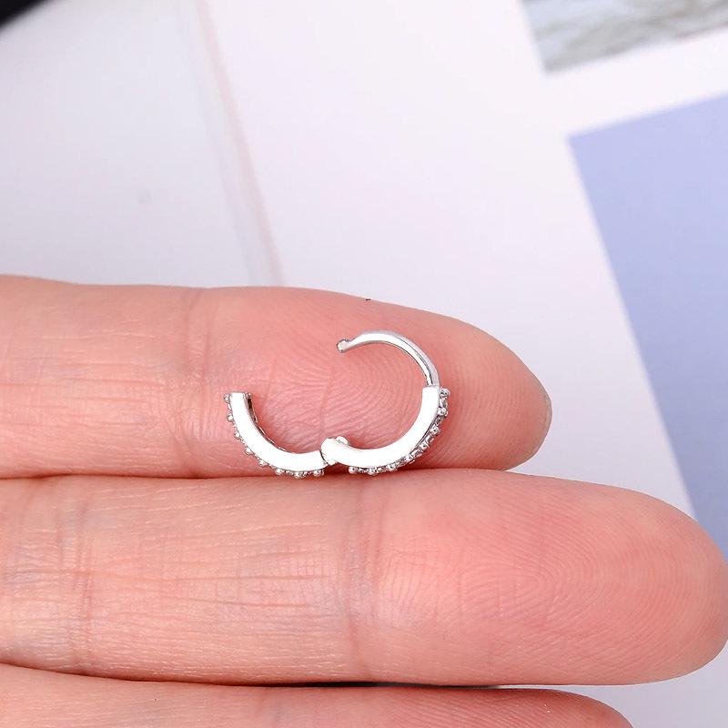 Cubic Zirconia Micro-Paved Copper Ear Cuffs & Hoops - Women's Stylish Earrings & Studs