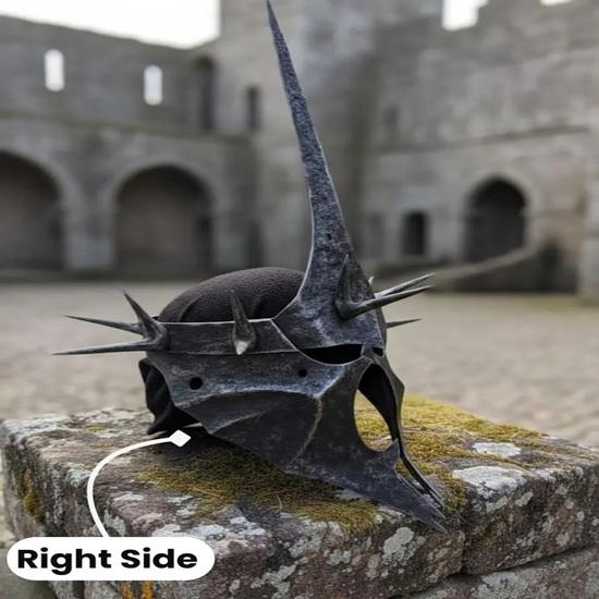 Witch King Helmet, Nazgul Helmet Steel Ringwraith Helmet, Black LOTR Cosplay Helmet Medieval Fantasy Armor