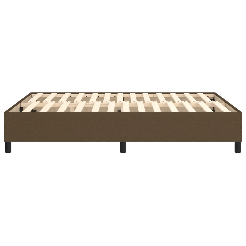 Vidaxl Bed Frame Without Mattress, Dark Brown, 140X190 Cm, Fabric