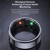 R11 Smart Ring with Display Screen and Touch Heart Rate Blood Oxygen Monitor Ring Wireless Charging Fitness Ring for Men Women