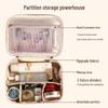 Waterproof Large-Capacity Cross-Border Makeup Bag with Detachable Partitions and Portable Handbag Design
