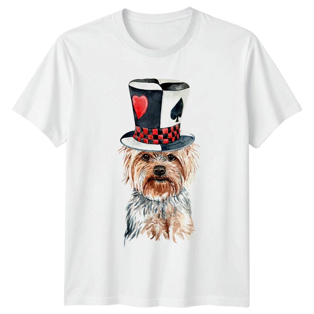 

Yorkshire Terrier Dog Playing Card Hat Mens T-Shirt L