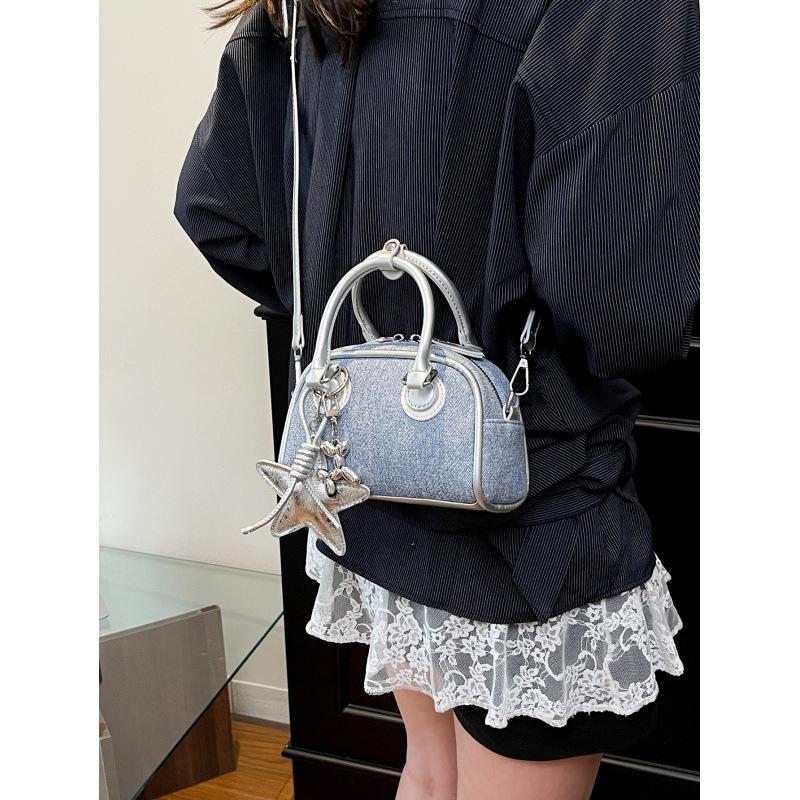 New Retro Denim Bag Women's Niche Design Fashion Versatile Shoulder Messenger Bag Handbag