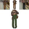 Womens Solid Color High Waist Wide Leg Slimming Casual Fashion Corduroy Pants