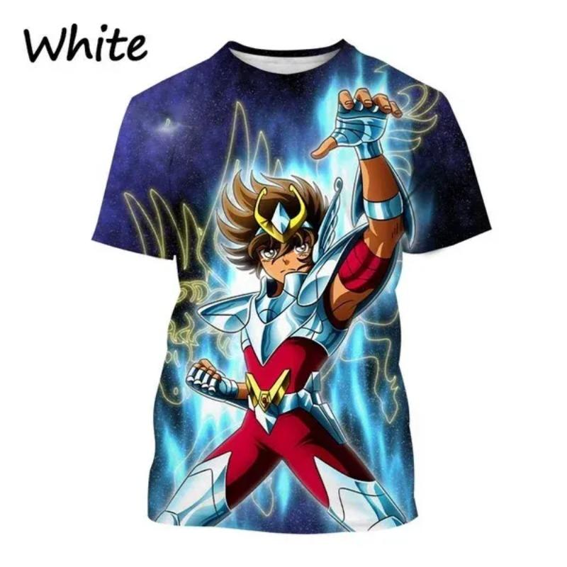 Saint Seiya 3D Printed T-shirt for men and Women Round neck Short-sleeved Casual Tops Oversized T-shirts Anime Tshirt Tee