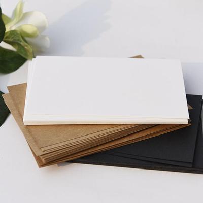 20 Sheets/set DIY Blank Black White Kraft Paper Memo Pad DIY Card Bookmark Kraft Paper Drawing Sketch Paper
