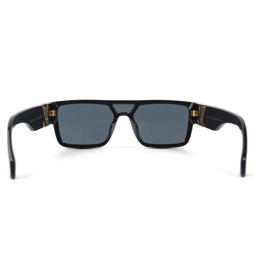 Great LOUIS VUITTON sunglasses LV Sleek Square black mens Z2062E Used