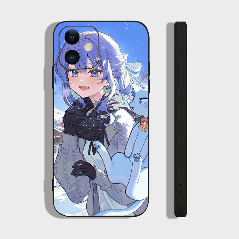 Suichan Hoshimachi Suisei Animation H-Hololive Phone Case For IPhone 17 Air 16 15 14 13 Pro Max 11 12 Black Silicone Cover