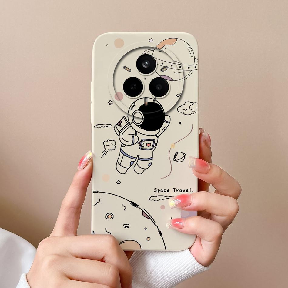 

Flowers Case For Realme 14 Pro Plus Soft Liquid Silicone Bumper Upgrade Lens Protection High Quality Phone Back Cover For Girls Realme 14ProPlus