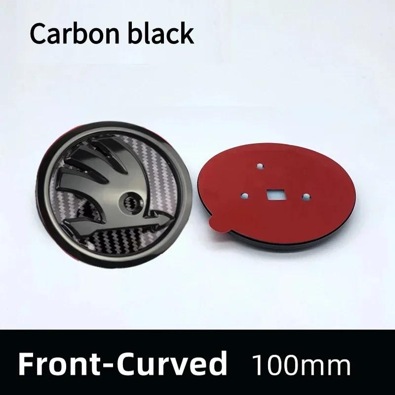 2025 Neu 100mm ABS Auto Frontemblem Heckklappenabzeichen Aufkleber für Skoda Fabia 1 2 A7 Octavia RS Superb Rapid Yeti Karoq Auto Zubehör