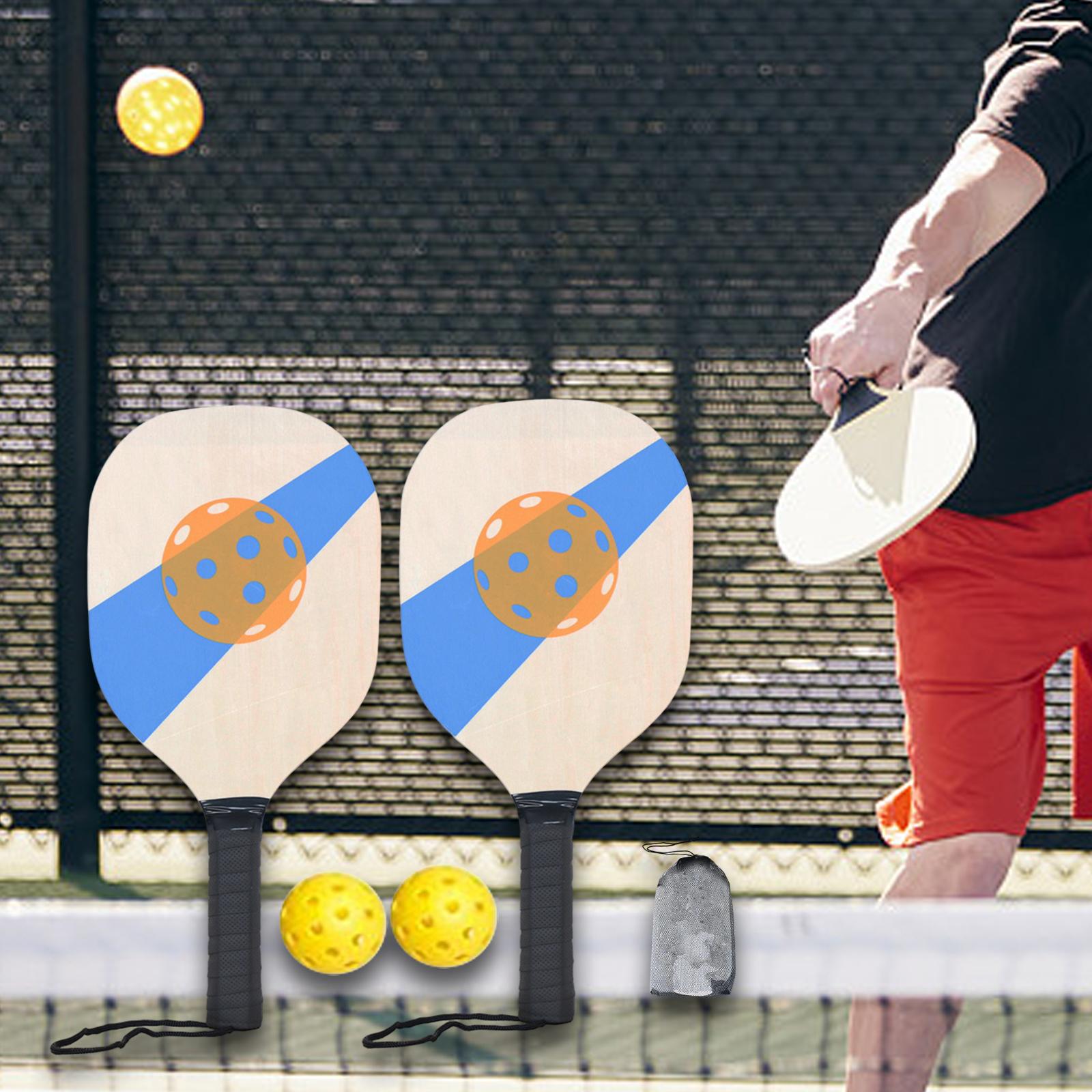 Pickleball Wood Paddle Set Portable Outdoor and Indoor for All Levels and Ages