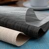 Place Mats Washable Easy To Clean Vinyl Dining Table Pads Durable PVC Weave Table Mats for Camp Party Hotel Home Decor