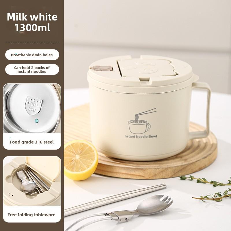 

316 Food Grade Stainless Steel Insulated Large Capacity Instant Noodle Bowl Insulated Leak Proof Lunch Box