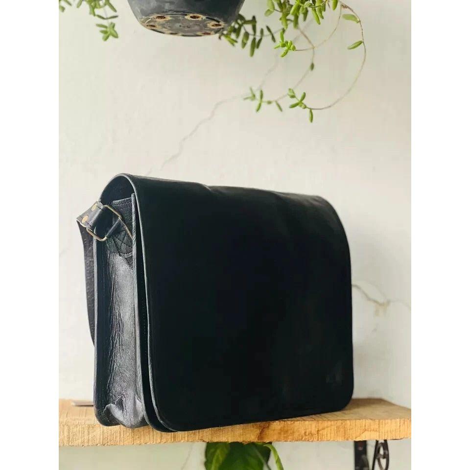 Purely Refined Goat Leather Laptop Messenger Bag Rare Men's Briefcase Satchel