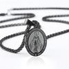 Collana con Pendente della Vergine Maria per Uomo Medaglia Miracolosa Accessorio in Acciaio Inossidabile