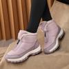 Waterproof Women Winter Ankle Boots Front Zipper Plush Snow Boots Non‑Slip Warm Outdoor Cold‑Proof Short Booties