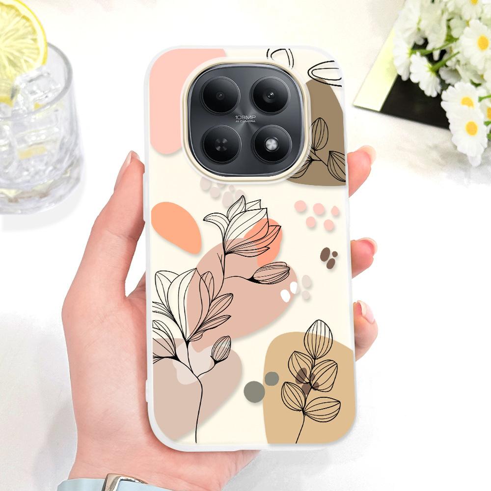 

Simple Flowers Phone Case For Xiaomi Redmi Note 15 14 13 12 12S 11 11S 10 10S Pro Plus 4G 5G Candy Colored Cover Redmi Note 12 4G белый