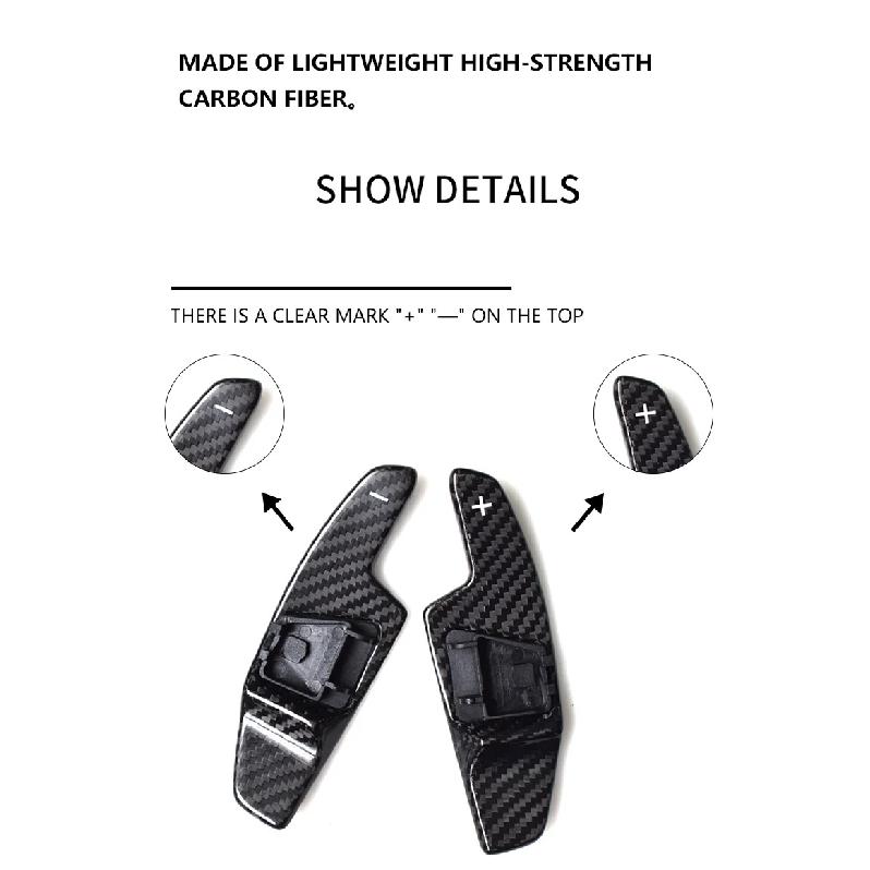 SK CUSTPM Carbon Fiber Replacement Steering Wheel Paddle Shifters For Volkswagen Golf 8 MK8 R Line VW Interior Car Accessories