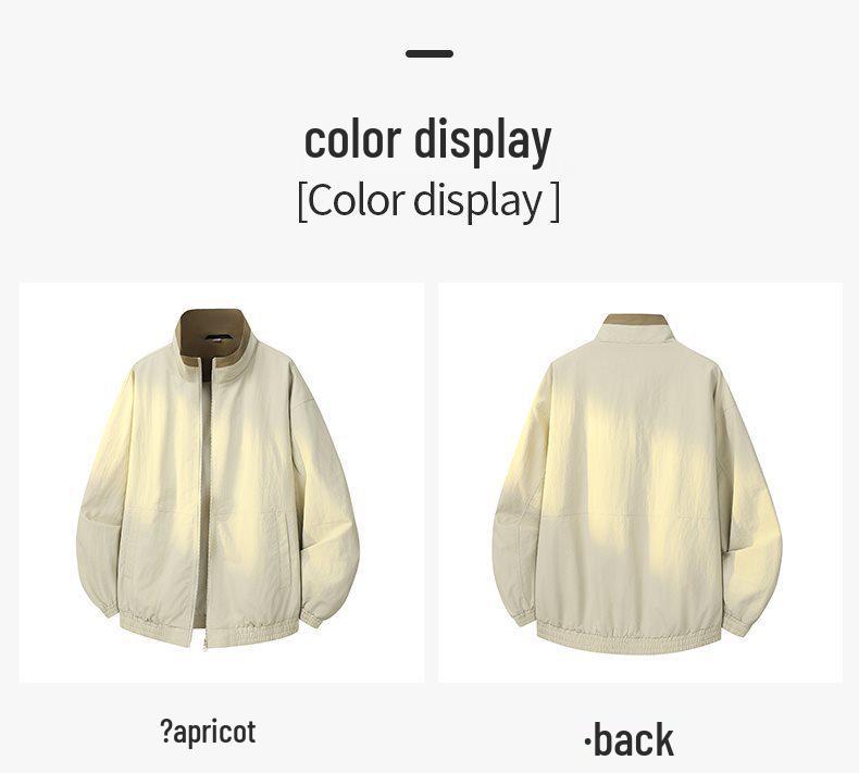 Unisex Retro Color Block Lapel Jacket for Spring/Autumn 2026 - No-Hood Baseball Style