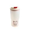 WORTHBUY 650Ml Cute Plastic Milk Coffee Cup With Lid Travel Sport Portable Large Capacity Water Cup Tumbler For Kids Adult