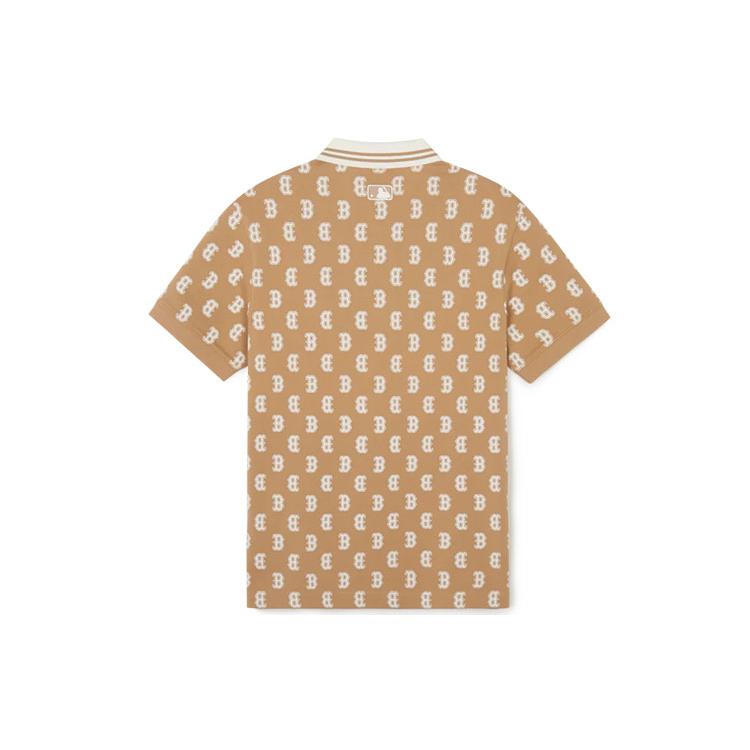 New MLB Boston Red Sox Polo Shirts Men's Khaki 3APQM0443-43CAL