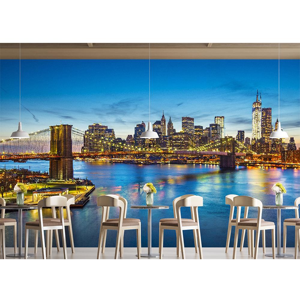 Wallpaper Blue Sky Bridge Wallpaper Living Room Bedroom City Architecture Murals 3d Wall Paper